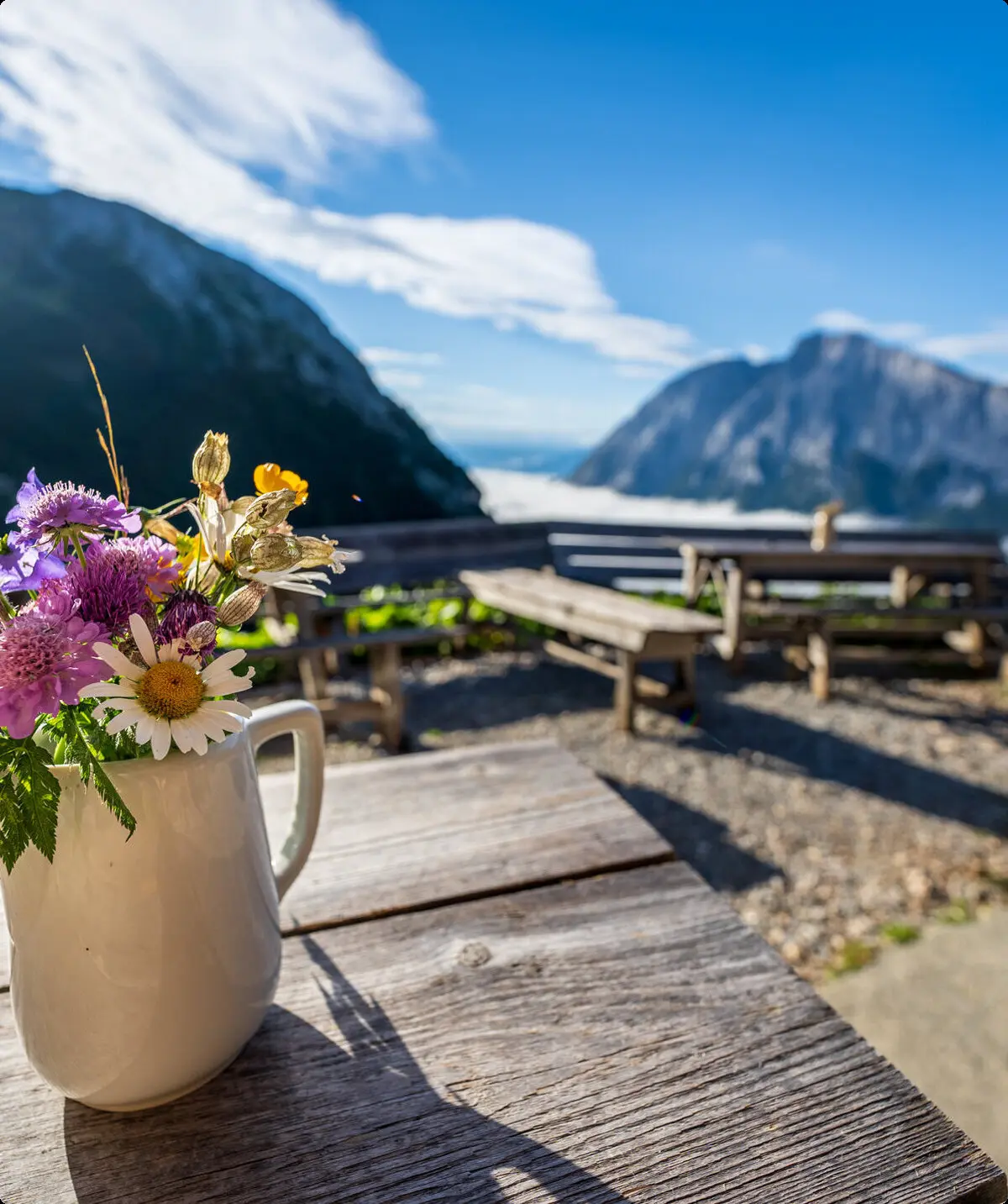 Steinernes Hüttl mit Blick auf die Hohe Munde | © Martin Schultz-Kukula