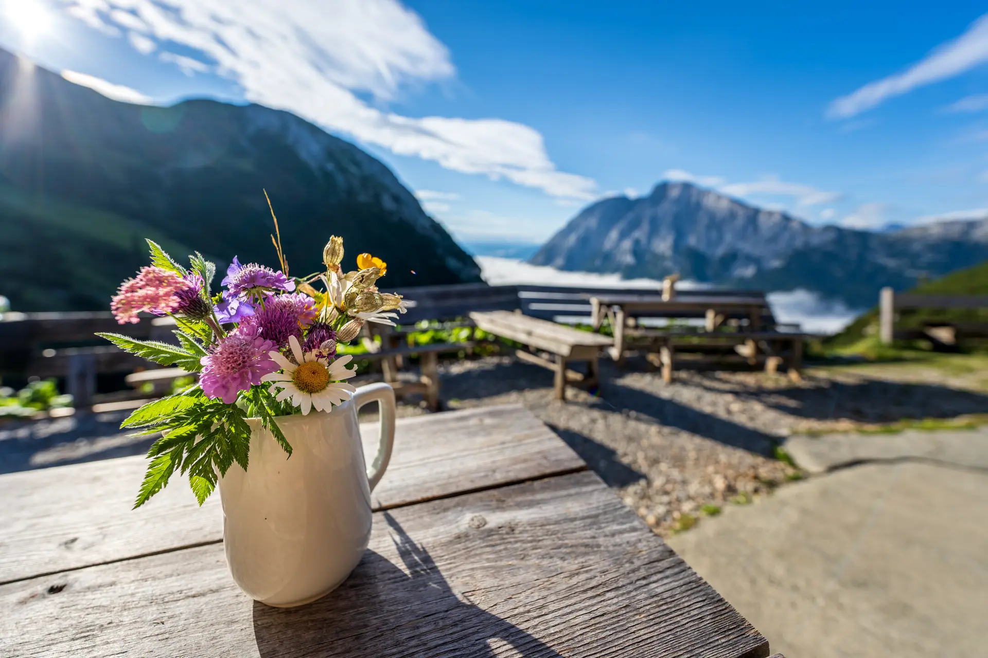 Steinernes Hüttl mit Blick auf die Hohe Munde | © Martin Schultz-Kukula