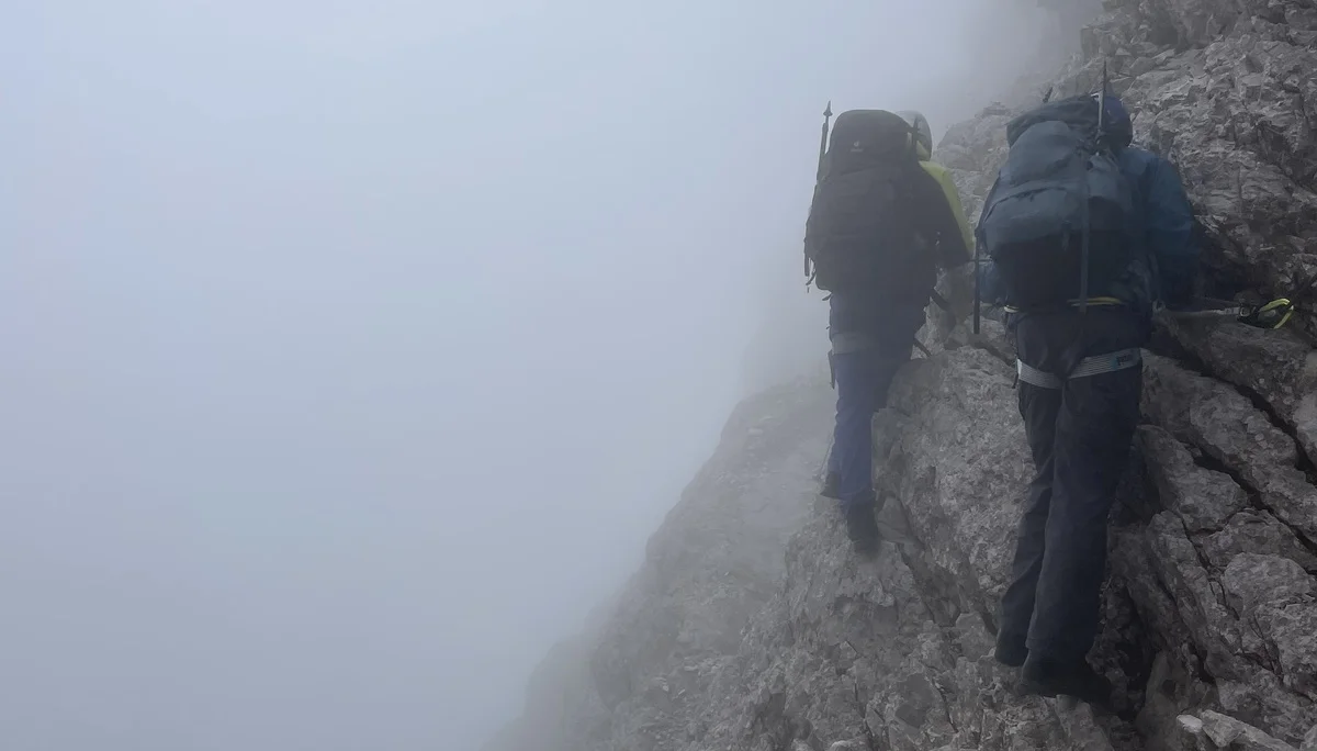 Sentiero Bocchette Alte - unterhalb der Cima Brenta "durch die Wand" | © Dustin Rottmann / DAV Mainz