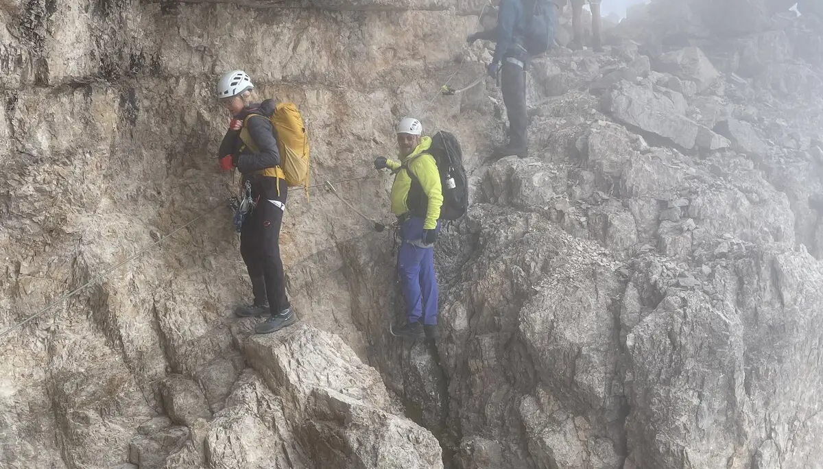 Sentiero Bocchette Alte - unterhalb der Cima Brenta "durch die Wand" | © Oliver Bischof / DAV Mainz