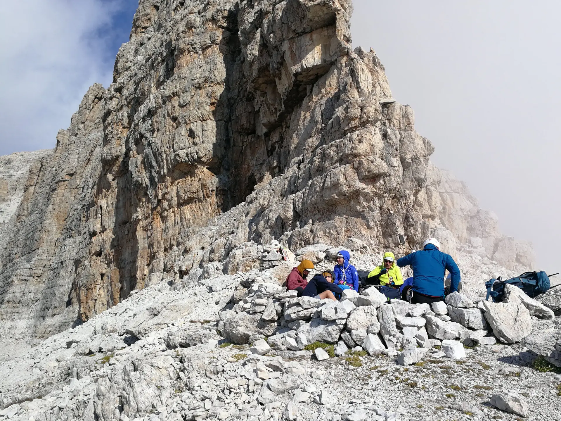 Sentiero Bocchette Alte - tolle Aussichten vom Pausenplatz | © Ralf Voßeberg / DAV Mainz