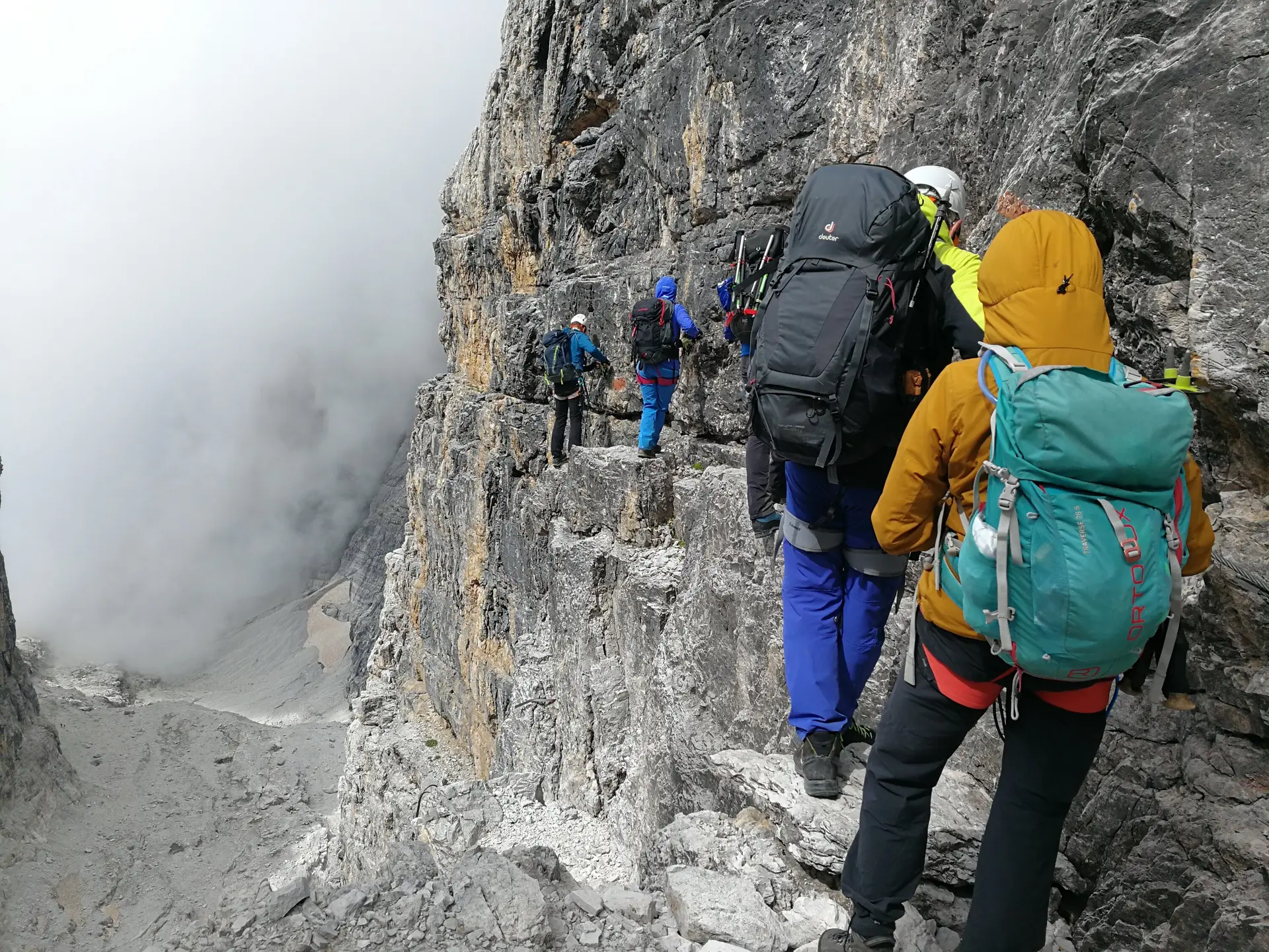Sentiero Bocchette Alte - weiter geht's "durch die Wand" | © Ralf Voßeberg / DAV Mainz