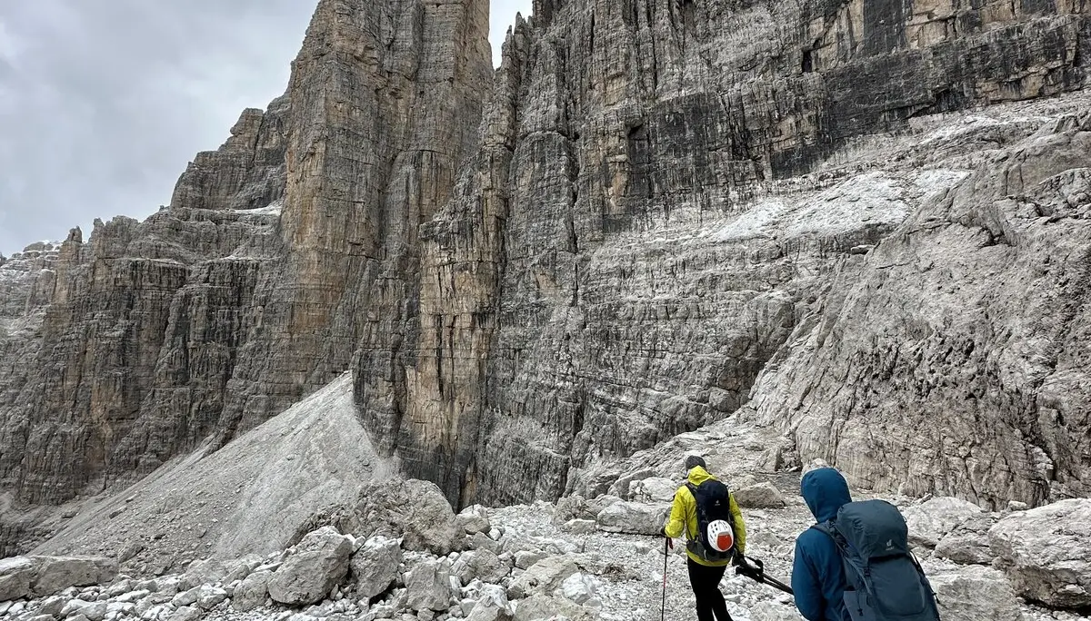 Abstieg mit Blick auf den Campanile Basso | © Sandra Holte / DAV Mainz