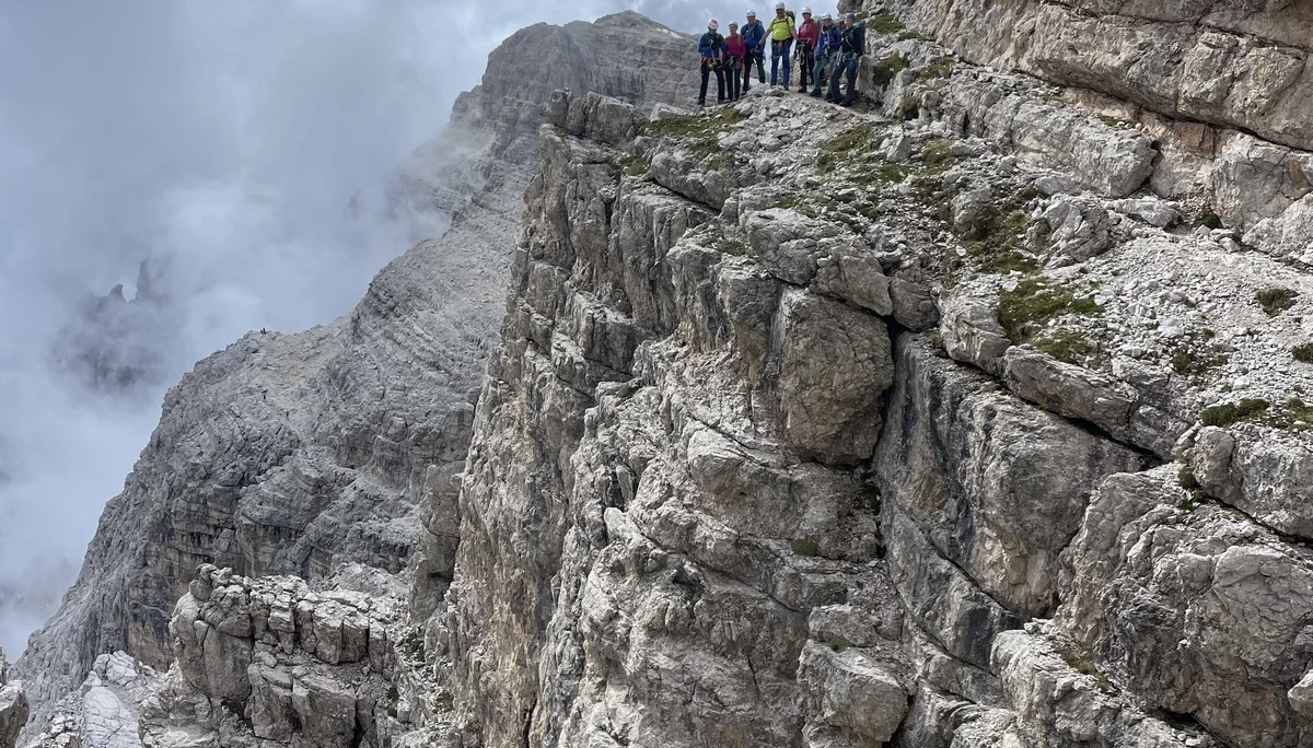 Auf den Bändern des Sentiero Alfredo Benini | © Dustin Rottmann / DAV Mainz
