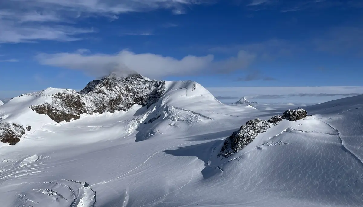 Blick auf Lysgletscher und Lyskamm  | © DAV Mainz / Tourengruppe Monte Emilius und Monte Rosa (17.-23.08.2025)