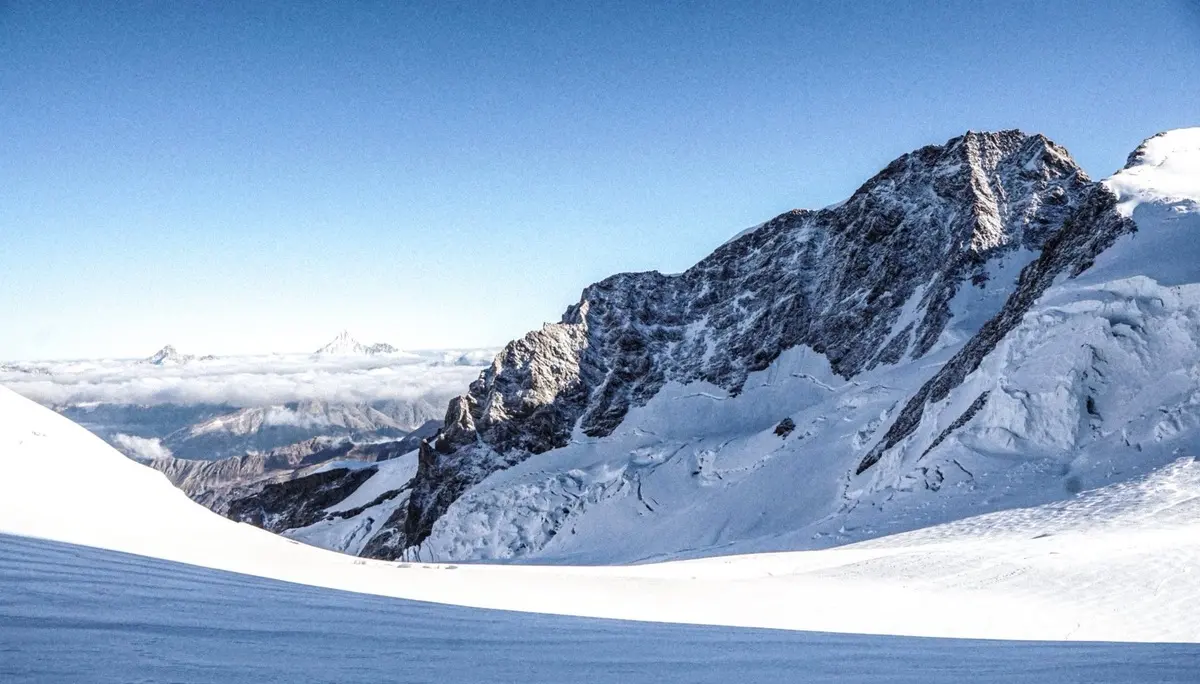 Blick auf die Dufourspitze | © DAV Mainz / Tourengruppe Monte Emilius und Monte Rosa (17.-23.08.2025)