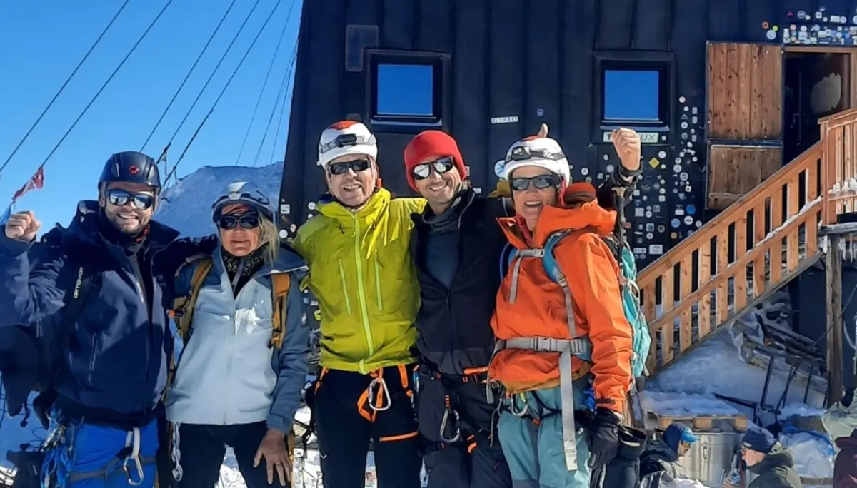Auf der Punta Gnifetti vor der Capanna Margherita | © DAV Mainz / Tourengruppe Monte Emilius und Monte Rosa (17.-23.08.2025)