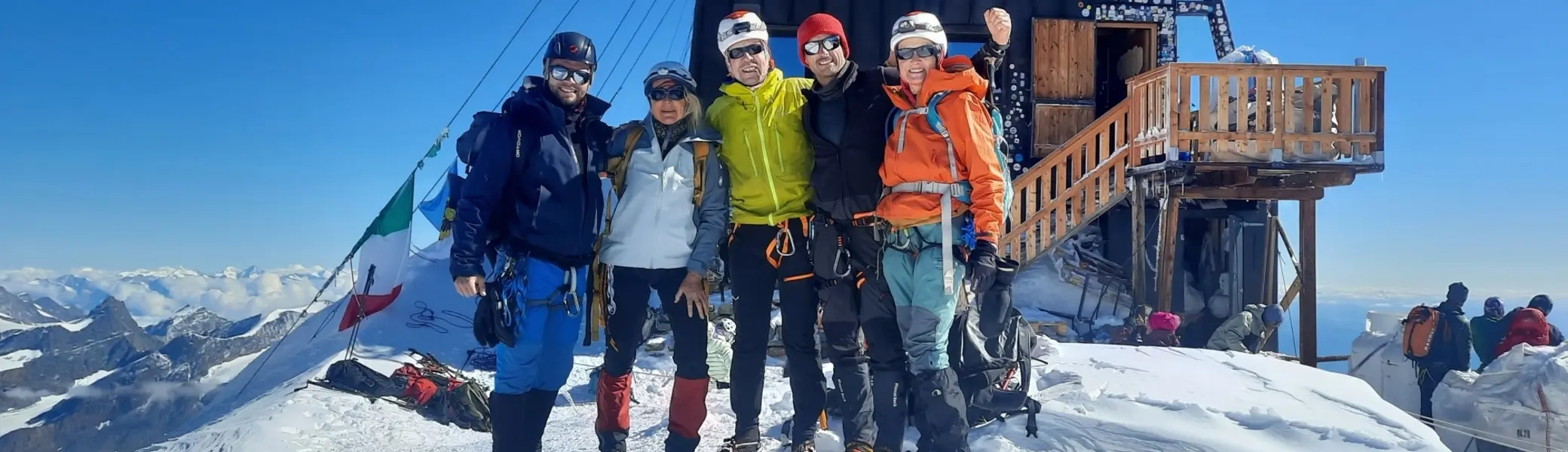 Auf dem Gipfel der Punta Gnifetti (Signalkuppe) | © DAV Mainz / Tourengruppe Monte Emilius und Monte Rosa (17.-23.08.2025)