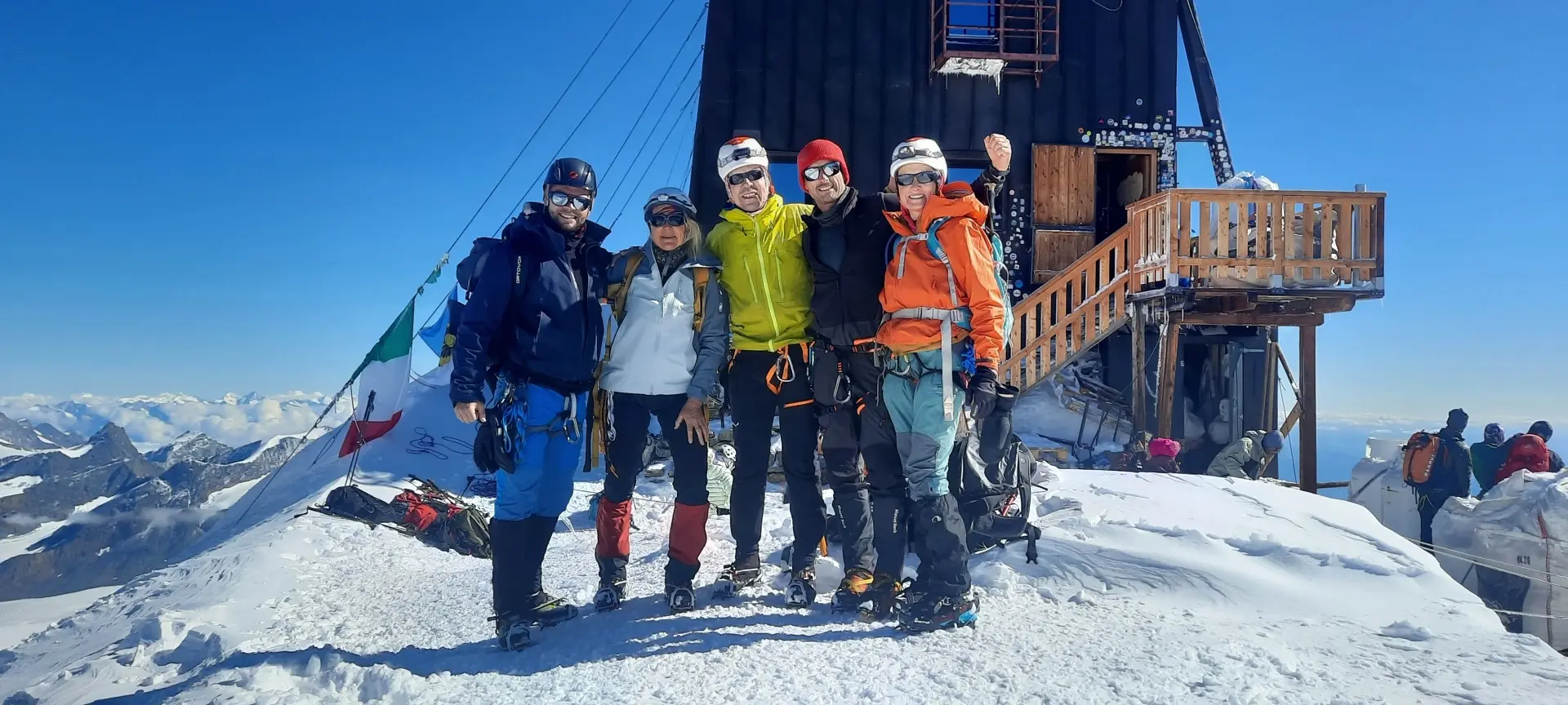 Auf dem Gipfel der Punta Gnifetti (Signalkuppe) | © DAV Mainz / Tourengruppe Monte Emilius und Monte Rosa (17.-23.08.2025)