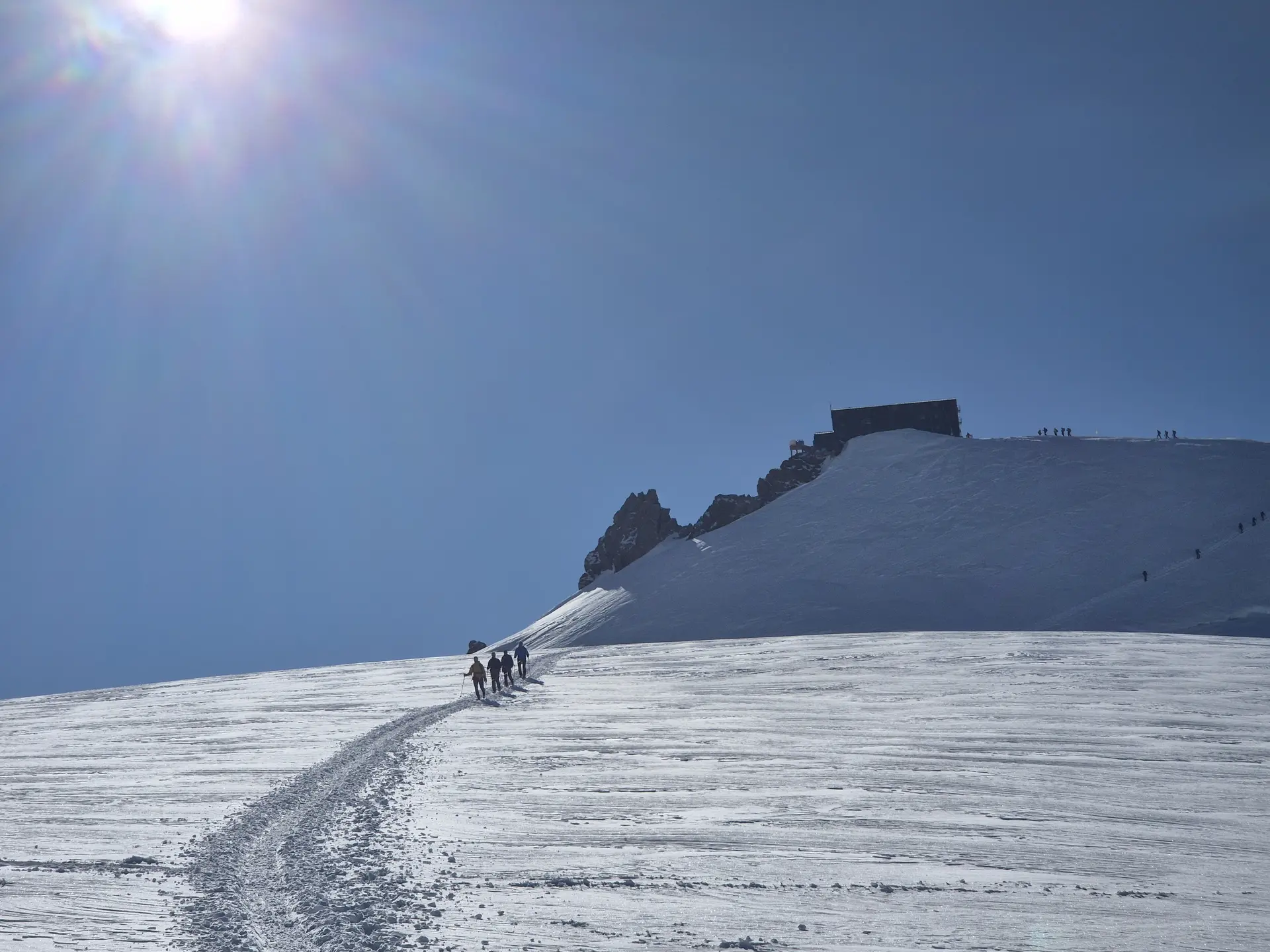 Kurz vor der Capanna Margherita  | © DAV Mainz / Tourengruppe Monte Emilius und Monte Rosa (17.-23.08.2025)