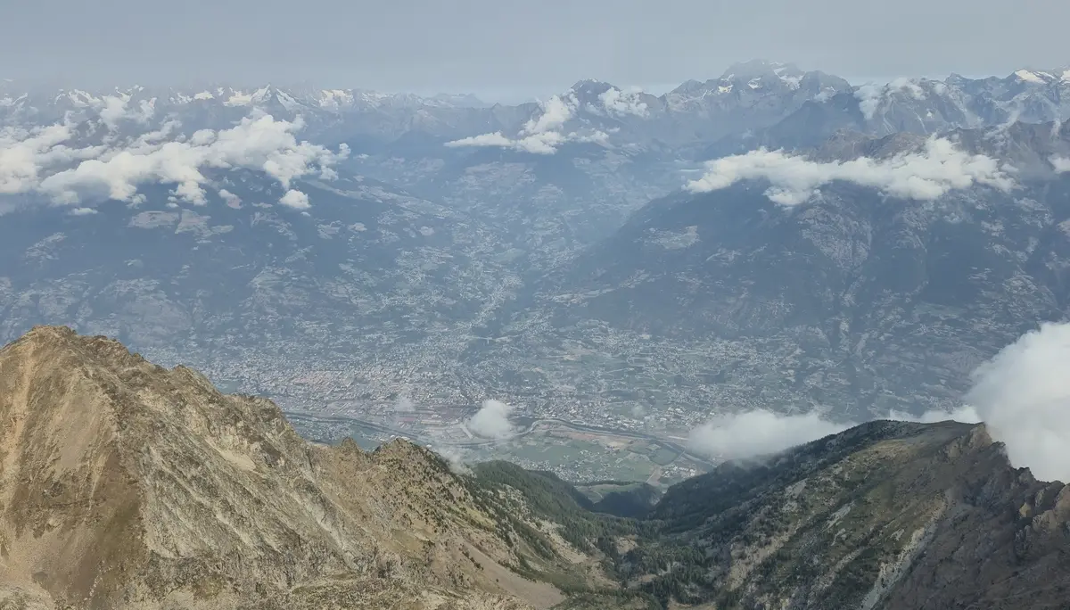 Monte Emilius - Blick auf Aosta | © DAV Mainz / Tourengruppe Monte Emilius und Monte Rosa (17.-23.08.2025)
