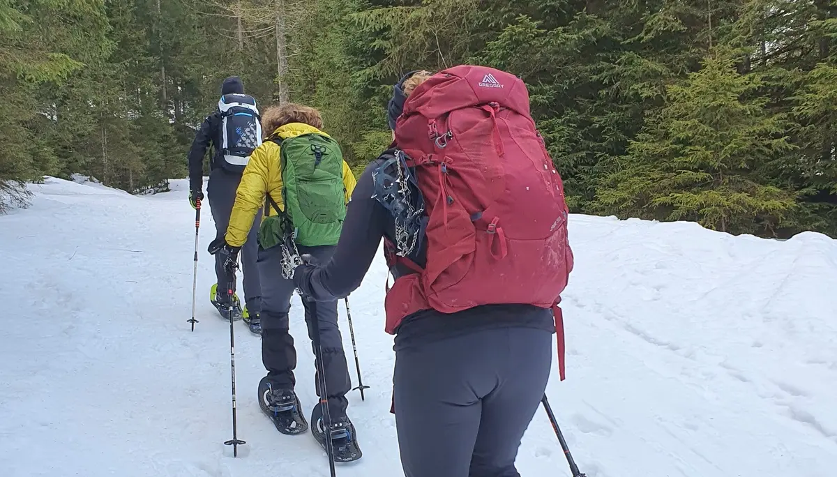 Endlich auf Schneeschuhen unterwegs | © DAV Mainz / Tourengruppe Schneeschuhtouren im Tannheimer Tal (04.-08.02.2026)